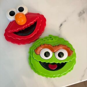 Vintage 90s Stackable Kids Toy Puzzle Sesame Street Elmo & Oscar